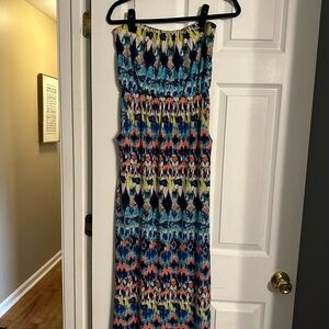 Colorful Sleeveless Maxi Dress